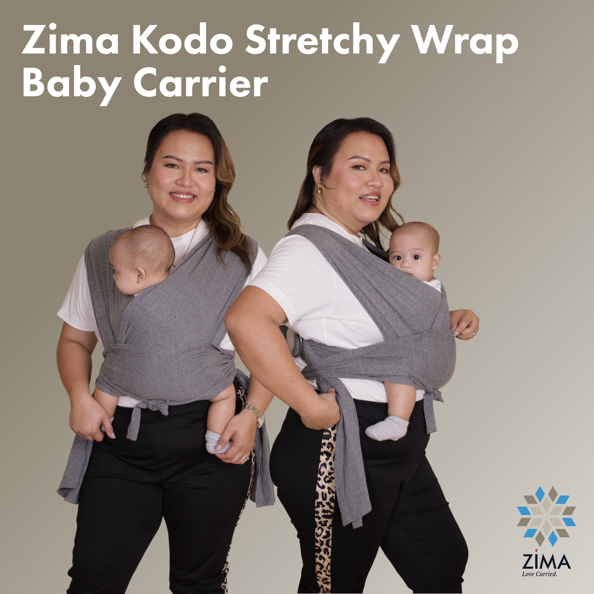 Zima Kodo Stretchy Hybrid Wrap Baby Carrier for Newborns